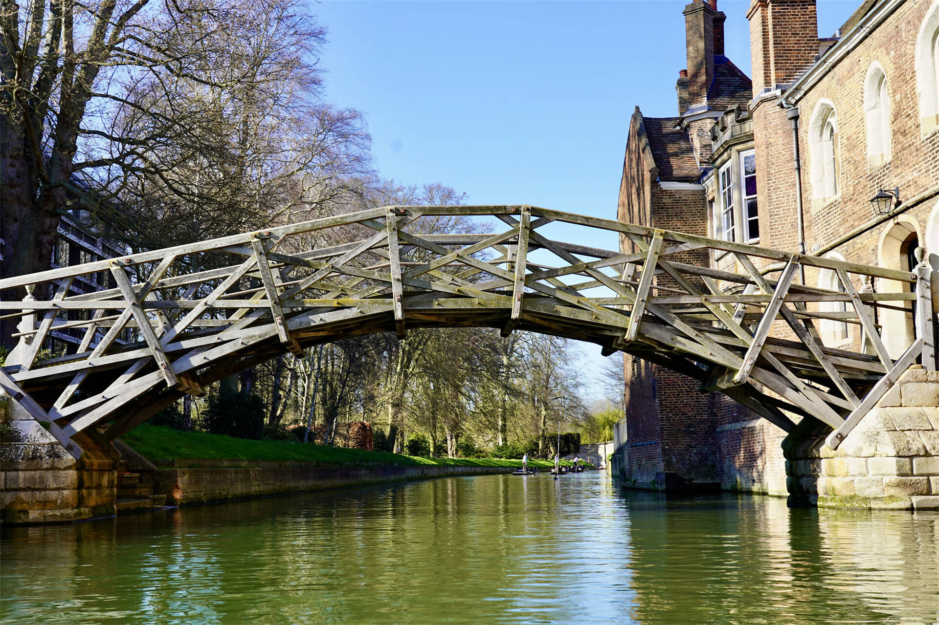 Mathematical Bridge Cambridge: Queens’ College Wooden Bridge